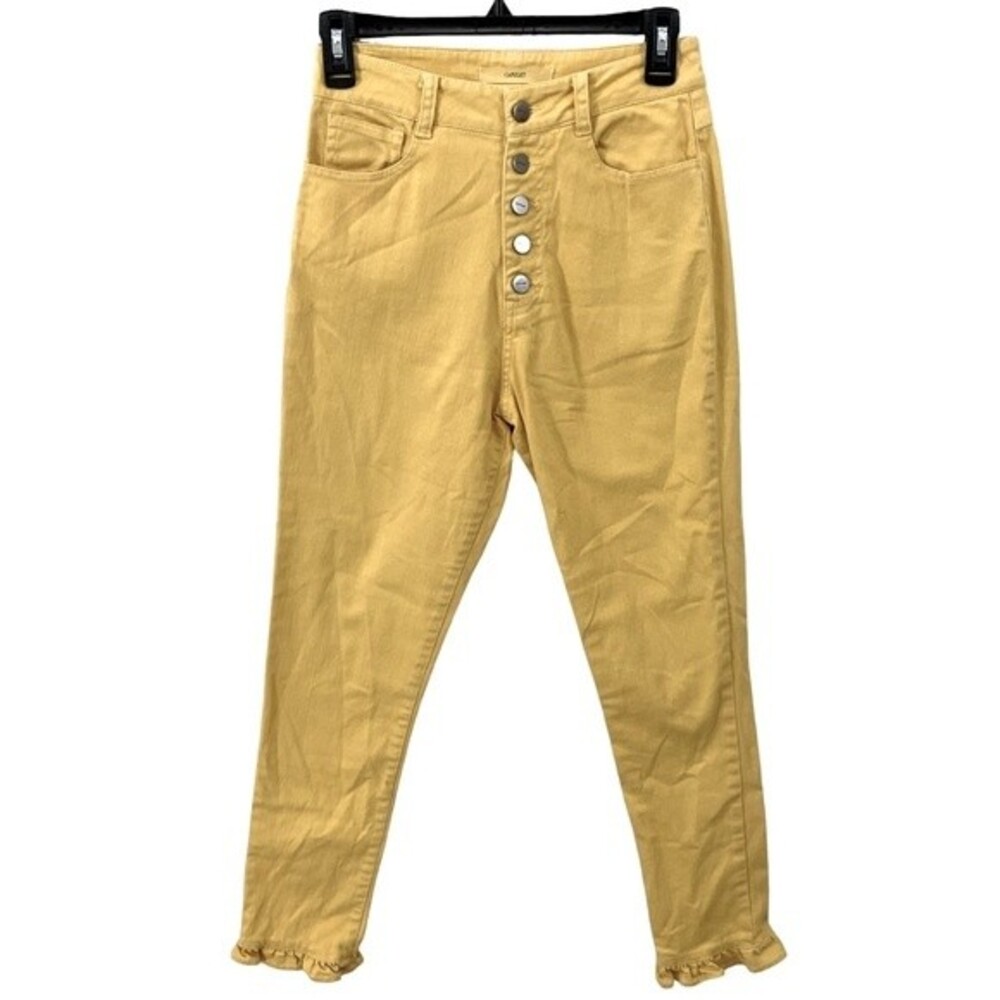 Capulet Imogen Cropped Pant Jeans in Custard Size XS Yellow Button Fly‎ Jeans